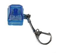 Porte-clés en acrylique transparent pour clavier mécanique, design compact pour test de tige et son de clic clair, matériau haute transparence avec base transparente (bleu)