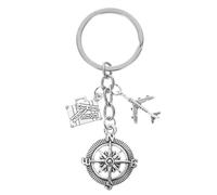 Porte-clés En Alliage Avec Boussole Et Breloque Commémorative Pour Homme Idéal Pour Les Occasions Spéciales