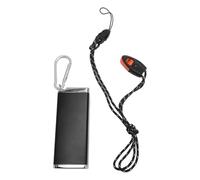 Porte-clés en alliage d'aluminium étanche, Mini conteneur de rangement Portable pour Camping en plein air randonnée aventures de voyage (Noire)