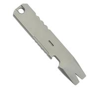 Porte-clés en alliage de titane EDC pour levier de 9,7 cm avec décapsuleur et tournevis, design plat pour l'extérieur, le camping et le transport quotidien