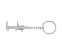 Porte-clés en alliage de zinc pour mini pied à coulisse pour les tâches de mesure décontractées, conçu pour un transport quotidien et une visibilité fonctionnelle (argenté)