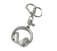 Porte-clés en alliage robuste avec motif dégradé de musique pour clés de sac à dos ou téléphone, Argenté., taille unique
