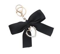 Porte-clés En Alliage Robuste Avec Perles Ruban En Forme De Cœur Nœud Papillon Pendentif Conçu Pour Les Femmes À La Mode Qui Aiment Les Bijoux Personnalisés Porte-clés À Usage Quotidien