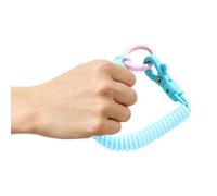 Porte-clés en bobine pour poignet, porte-clés coloré extensible | bracelet, porte-clés, anneau pour sauna, salle de sport, piscine, badge d'identification et sports de plein air, Bleu clair., Refer to