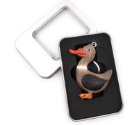 Porte-clés en bois Canard Colvert Oiseau Oiseau d'eau Pendentif en boîte cadeau