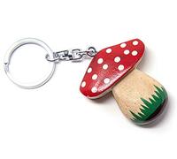 Porte-clés en bois - Champignon mouche