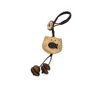 Porte-clés en bois de pêche naturel, ornement, sangle de téléphone fabriquée à la main avec charme Unique, de Couple, accessoire d ' étudiant, sangle de téléphone
