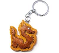Porte-clés en bois - Dragon chinois