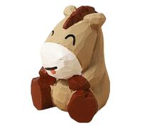 Porte-clés en bois fait à la main avec signe du zodiaque serpent, Signe du zodiaque cheval en bois sculpté - Figurine individuelle, S