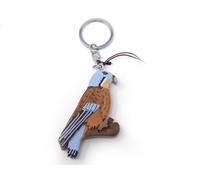 Cornelissen Porte-clés en forme de faucon en bois et métal - Oiseau de préhension - Faucon