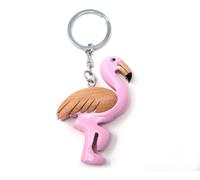 Porte-clés en bois - Flamingo