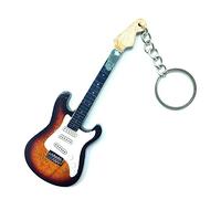 Porte-clés en bois forme de guitare - Jimi Hendrix - Stratocaster sunburst
