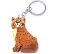 Porte-clés en bois - Lynx