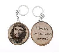Porte-clés en bois naturel avec Ernesto"Che" Guevara