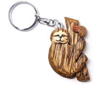 Porte-clés en bois - Paresseux