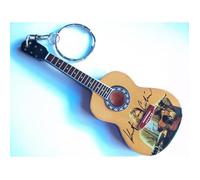 Porte-clés en bois peint en forme de guitare Kurt Cobain Nirvana