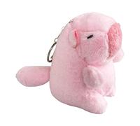 Porte-clés en bois rembourré - Pendentif en jouet Capibara, peluche avec cordon | Porte-clés animal en peluche de 11 cm, accessoire de mode portable pour les garçons et les filles, rose, Consulte la
