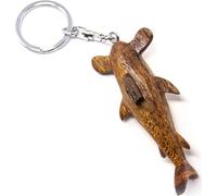 Porte-clés en bois - requin marteau