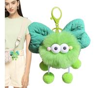 Porte-clés en briquettes Mignon, Pendentif en Petites briquettes, Porte-clés de Sac, Peluche en Forme de briquettes à nœud for Sacs à Dos(Vert)