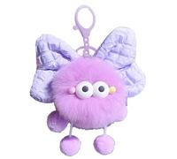 Porte-clés en briquettes Mignon, Pendentif en Petites briquettes, Porte-clés de Sac, Peluche en Forme de briquettes à nœud for Sacs à Dos(Violet)