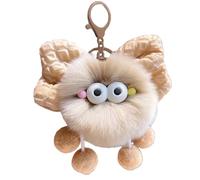 Porte-clés en briquettes Mignon, Pendentif en Petites briquettes, Porte-clés de Sac, Peluche en Forme de briquettes à nœud for Sacs à Dos(Khaki)