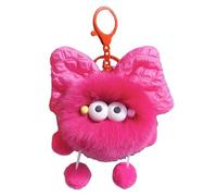 Porte-clés en briquettes Mignon, Pendentif en Petites briquettes, Porte-clés de Sac, Peluche en Forme de briquettes à nœud for Sacs à Dos(Rose Red)