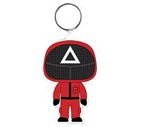 Porte-clés en caoutchouc avec tirette de fermeture éclair ou sac à dos (motif de garde triangulaire) - Produit officiel