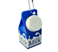 Porte-clés en carton de lait - Design polyvalent - Porte-clés amusant pour pilulier de lait | Porte-clés unique en carton pratique pour bouteille | Mini pince à pilules pour poche, sac à dos et clés