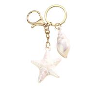 Porte-clés en coquillage fait à la main fabriqué en colophane artistique exemplaire pour les proches de la plage et les touristes Porte-clés tendance