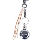 Porte-clés En Corde De Cuir Tissé Pendentif Rond Pour Bouteille D'eau Accessoire De Taille Pratique Randonnée Camping Porte-clés À La Mode
