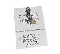 Porte-clés en cristal pour chat, pendentif pour collier de chat, cadeau pour chatons, décoration de collier à faire soi-même, taille unique, Pierre, Pas de gemme