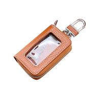Porte-clés en cuir,Cuir Voiture Key Case,Étui à clé en cuir de voiture avec fermeture à glissière porte-clés pour voiture télécommande,Étui Porte-clés Voiture À Distance Pochette en Cuir pour Hommes