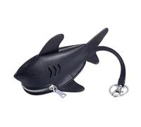 Porte-clés En Cuir En Forme De Portefeuille Organisateurs Gestion Des Clés Pour Protections Clip Sur Le Thème Du Requin
