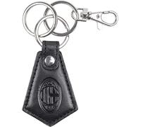 Porte-clés en cuir losange produit officiel MILAN 143183, Noir, Taglia unica