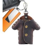 Porte-clés en cuir - Pochette de rangement en forme de vêtements de 5,5 x 15,5 cm, étui de porte-clés en cuir, design compact avec fermeture sécurisée | Organiseur pour sac à main, pantalon, ceinture