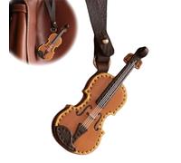 Porte-clés en cuir pour violon et violoncelle, jaune, taille unique