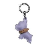 Porte-clés en cuir PU avec pendentif en forme de chien français - Décoration à suspendre pour clés de voiture et sacs