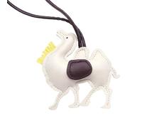 Porte-clés en cuir PU fabriqué à la main, souvenir culturel vintage en forme d ' animal pour sacs, clés, intérieur de voiture, décoratif, porte-clés à breloques de la route de la soie