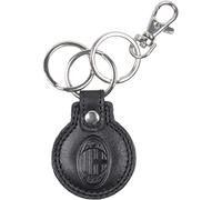 Porte-clés en Cuir Rond Produit Officiel Milan 143182, Noir, Taglia Unica, Sportif