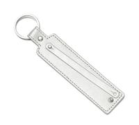 Porte-clés en cuir synthétique, 1 pièce, cadeau d'affaires, porte-clés for hommes et femmes, sangle de clé voiture, portefeuille taille Pour Clés(Silver)