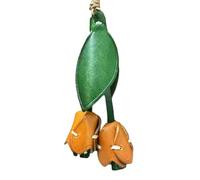 Porte-clés en cuir véritable fait à la main, breloque florale, tendance, breloque de, décoration suspendue pour femmes modernes, porte-clés Floral