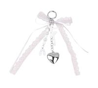 Porte-clés en dentelle avec nœuds en dentelle - Chaîne de voiture créative - Porte-clés en forme de cœur - Ornement créatif de sac à dos - Pour sac à dos - Ballerines - Porte-clés en forme de cœur