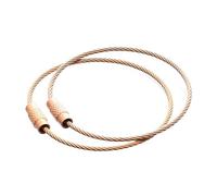 Porte-clés en fil d'acier inoxydable, boucle de câble, vis de verrouillage, corde, porte-clés, outils d'extérieur, 10 pièces