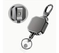 Porte-clés en fil métallique rétractable robuste, bobine de Badge, lanière d'identification, étiquette de nom, porte-Badge, bobine, outil d'extérieur, cadeau 1 pièce, style E