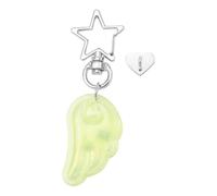 Porte-clés en forme d ' aile d ' ange, accessoire de bijoux en acrylique, breloque de de protection compacte pour offrir un moment spécial