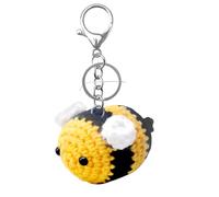Porte-clés en forme d'abeille au crochet - En peluche - Unisexe - Tressé - Abeille
