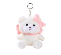 Porte-clés En Forme D'animal En Peluche, Ours Portant Un Nœud, 13 Cm, Pendentif Ours, Rembourrage De Bas, Ultra Doux, Pour Sac À Dos, Sac À Main, Porte-clés Doux Et Mignon, Cadeau Pour En Bas