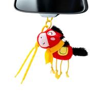 Porte-clés en forme d'animal en peluche, porte-clés en forme d'animal pour garçons, vacances, anniversaire, cartable, portefeuille, sac à dos, Rouge, Refer to description