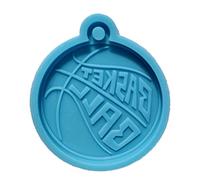 Porte-clés en forme de basket-ball en silicone époxy pour pendentifs et bijoux pour Saint-Valentin, cadeau d'amour, moules en résine avec trou
