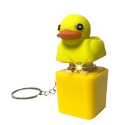 Porte-clés en Forme De Canard, Porte-clés Qui Fait du Bruit, Bouton Anti-Stress, Jouet Sensoriel Anti-Stress pour Adultes Et Enfant (Batterie)